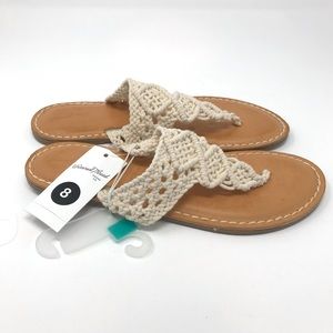 Universal Thread Maybelle Crochet Flip Flops Sz 8